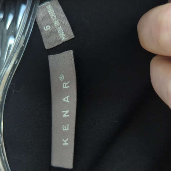 Kenar Black and Gold Embellished Asymmetrical Moto Jacket Size Women's 6 - Picture 3 of 8